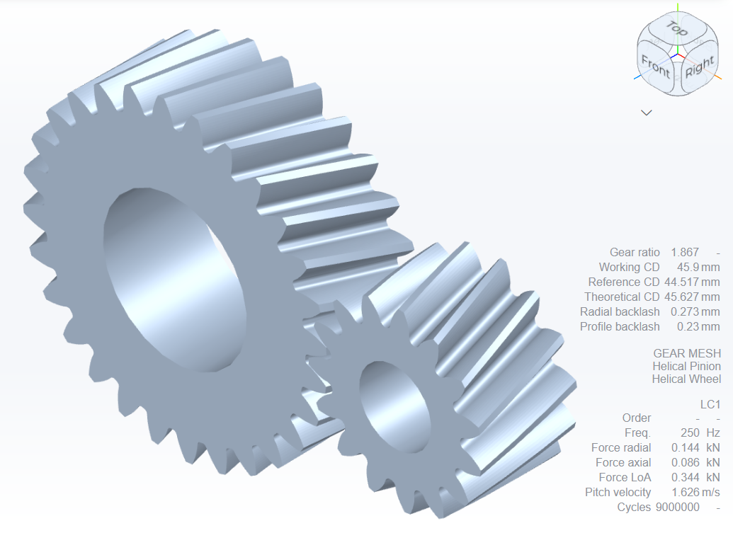 HELICAL GEAR MESH FORCES